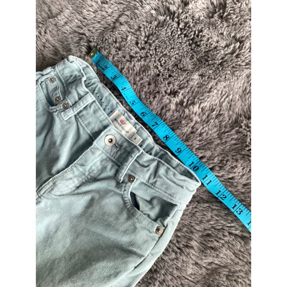 Vineyard Vines Girls Corduroy Flare Pants Preppy Classic Retro Sage Blue Size 8 - Picture 10 of 12